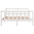 Miniatyrbillede 5 af 11: vidaXL sengeramme uden madras 150x200 cm massivt fyrretræ hvid