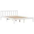 Miniatyrbillede 8 af 11: vidaXL sengeramme uden madras 150x200 cm massivt fyrretræ hvid