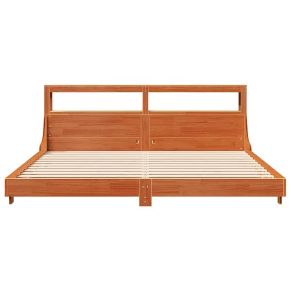 vidaXL sengeramme uden madras 180x200 cm massivt fyrretræ gyldenbrun
