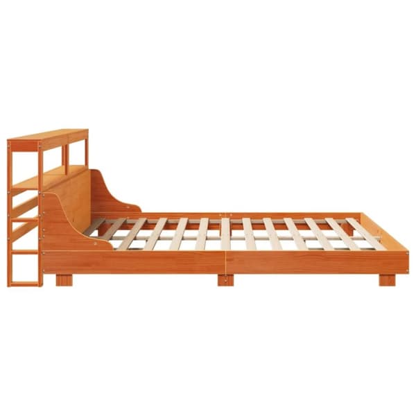 vidaXL sengeramme uden madras 180x200 cm massivt fyrretræ gyldenbrun