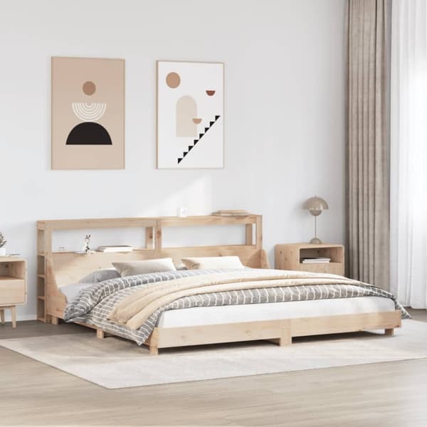 vidaXL Sängynrunko ilman patjaa 180x200 cm täysi mänty