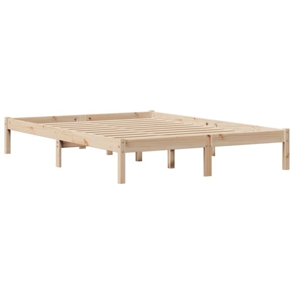 vidaXL Sängynrunko ilman patjaa 135x190 cm täysi mänty