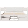 Miniatyrbilde 5 av 11: vidaXL Sengeramme uten madrass hvit 135x190 cm heltre furu