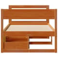 Miniatyrbilde 5 av 11: vidaXL Sengeramme uten madrass voksbrun 90x190 cm heltre furu