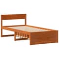 Miniatyrbilde 6 av 11: vidaXL Sengeramme uten madrass voksbrun 90x190 cm heltre furu