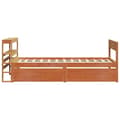 Miniatyrbilde 8 av 11: vidaXL Sengeramme uten madrass voksbrun 90x190 cm heltre furu