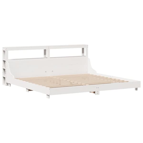 vidaXL sengeramme uden madras 180x200 cm massivt fyrretræ hvid