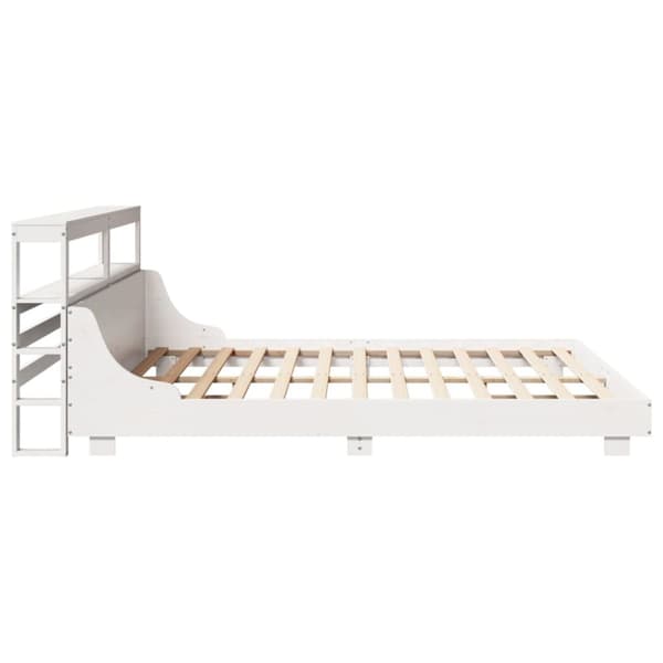 vidaXL sengeramme uden madras 180x200 cm massivt fyrretræ hvid