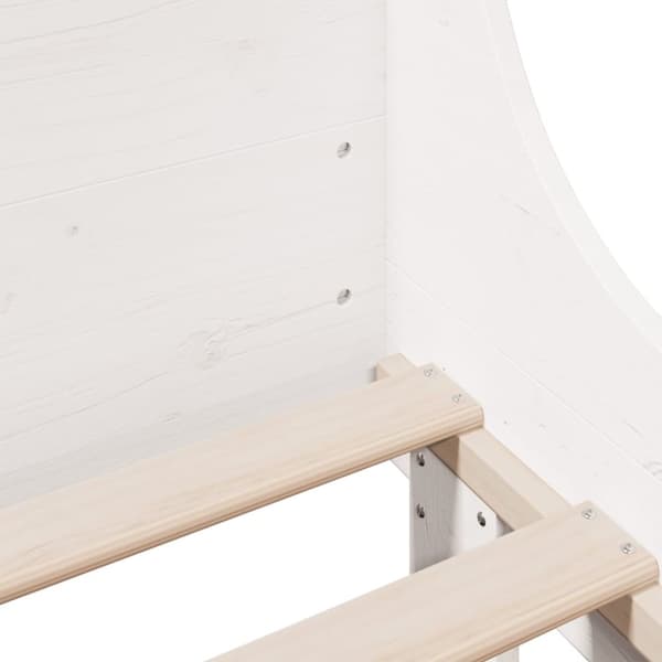 vidaXL sengeramme uden madras 140x190 cm massivt fyrretræ hvid