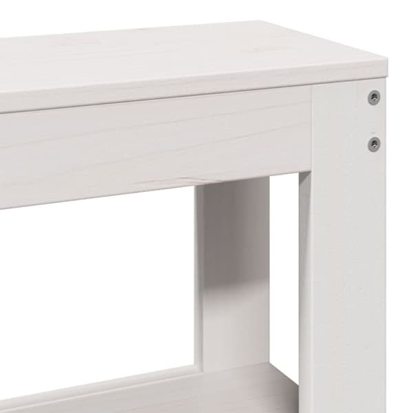 vidaXL sengeramme uden madras 140x190 cm massivt fyrretræ hvid