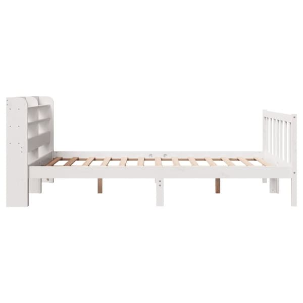 vidaXL sengeramme uden madras 120x200 cm massivt fyrretræ hvid