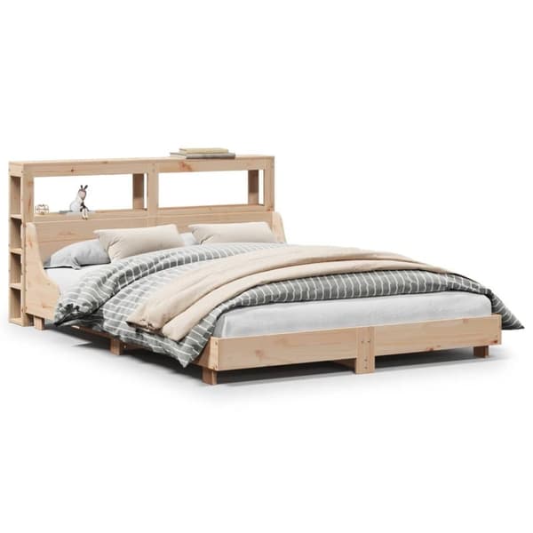 vidaXL sengeramme uden madras 150x200 cm massivt fyrretræ