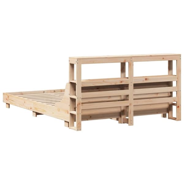 vidaXL sengeramme uden madras 150x200 cm massivt fyrretræ