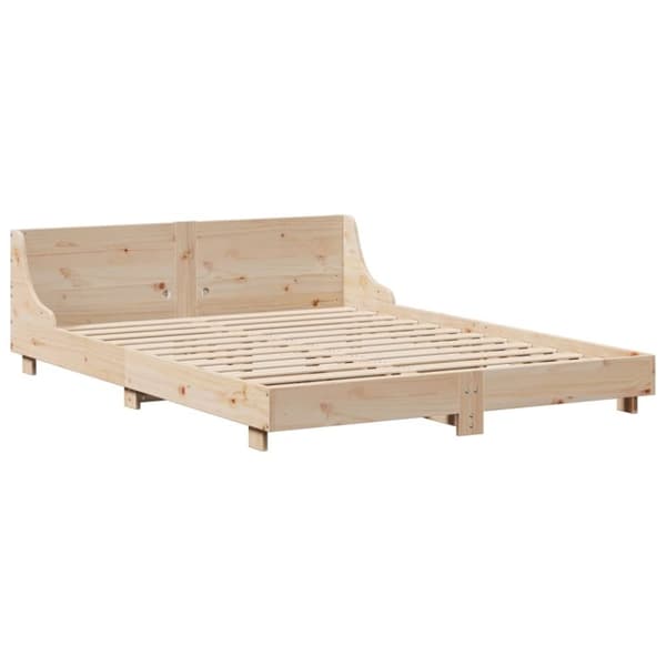 vidaXL sengeramme uden madras 150x200 cm massivt fyrretræ