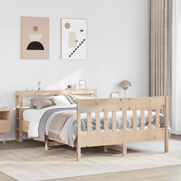 vidaXL sengeramme uden madras 120x200 cm massivt fyrretræ
