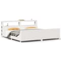 Miniatyrbilde 3 av 11: vidaXL Sengeramme med madrass hvit 200x200 cm heltre furu