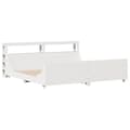 Miniatyrbilde 4 av 11: vidaXL Sengeramme med madrass hvit 200x200 cm heltre furu