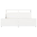 Miniatyrbilde 5 av 11: vidaXL Sengeramme med madrass hvit 200x200 cm heltre furu