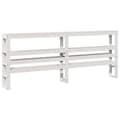 Miniatyrbilde 7 av 11: vidaXL Sengeramme med madrass hvit 200x200 cm heltre furu
