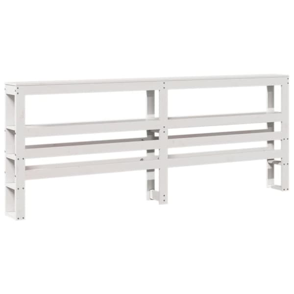 vidaXL Sengeramme med madrass hvit 200x200 cm heltre furu
