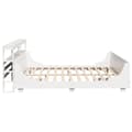 Miniatyrbilde 8 av 11: vidaXL Sengeramme med madrass hvit 200x200 cm heltre furu