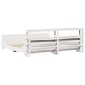 Miniatyrbilde 9 av 11: vidaXL Sengeramme med madrass hvit 200x200 cm heltre furu