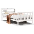 Miniatyrbilde 1 av 11: vidaXL Sengeramme uten madrass hvit 90x200 cm heltre furu