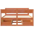 Miniatyrbilde 5 av 11: vidaXL Sengeramme uten madrass voksbrun 120x190 cm heltre furu