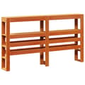 Miniatyrbilde 7 av 11: vidaXL Sengeramme uten madrass voksbrun 120x190 cm heltre furu