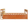 Miniatyrbilde 8 av 11: vidaXL Sengeramme uten madrass voksbrun 120x190 cm heltre furu