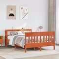 Miniatyrbilde 2 av 11: vidaXL Sengeramme uten madrass voksbrun 120x190 cm heltre furu