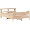 Miniatyrbilde 3 av 11: vidaXL Sengeramme med hodegavl 150x200 cm heltre furu