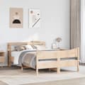 Miniatyrbilde 4 av 11: vidaXL Sengeramme med hodegavl 150x200 cm heltre furu