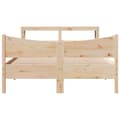 Miniatyrbilde 5 av 11: vidaXL Sengeramme med hodegavl 150x200 cm heltre furu