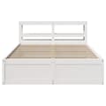 Miniatyrbilde 5 av 11: vidaXL Sengeramme med hodegavl hvit 135x190 cm heltre furu