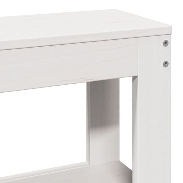 vidaXL Sengeramme med hodegavl hvit 135x190 cm heltre furu