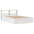 Miniatyrbilde 1 av 11: vidaXL Sengeramme med hodegavl hvit 135x190 cm heltre furu