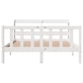 Miniatyrbilde 5 av 11: vidaXL Sengeramme uten madrass hvit 140x190 cm heltre furu