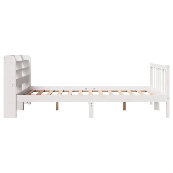 vidaXL Sengeramme uten madrass hvit 140x190 cm heltre furu