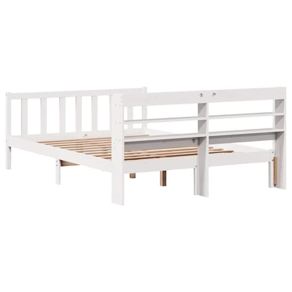 vidaXL Sengeramme uten madrass hvit 140x190 cm heltre furu