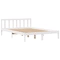 Miniatyrbilde 8 av 11: vidaXL Sengeramme uten madrass hvit 140x190 cm heltre furu
