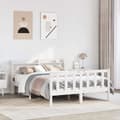 Miniatyrbilde 2 av 11: vidaXL Sengeramme uten madrass hvit 140x190 cm heltre furu