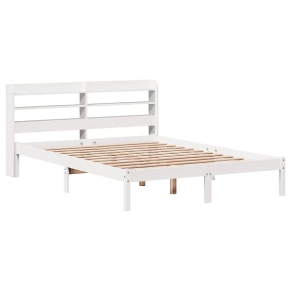 vidaXL Sengeramme uten madrass hvit 150x200 cm heltre furu