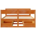 Miniatyrbilde 4 av 11: vidaXL Sengeramme uten madrass brun 135x190 cm heltre furu