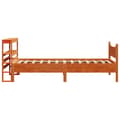 Miniatyrbilde 8 av 11: vidaXL Sengeramme med hodegavl voksbrun 75x190 cm heltre furu