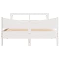 Miniatyrbilde 5 av 11: vidaXL Sengeramme med hodegavl hvit 140x190 cm heltre furu