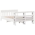 Miniatyrbilde 7 av 11: vidaXL Sengeramme uten madrass hvit 140x190 cm heltre furu