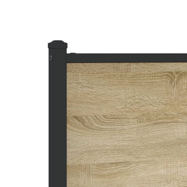 vidaXL Sängram utan madrass metall sonoma-ek 80x200 cm