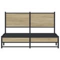 Miniatyrbilde 6 av 11: vidaXL Sengeramme i metall uten madrass sonoma eik 140x190 cm
