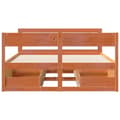 Miniatyrbilde 5 av 11: vidaXL Sengeramme uten madrass voksbrun 140x190 cm heltre furu